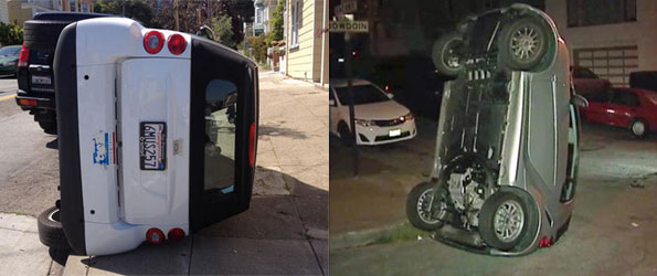 Voitures Smart impliqués dans des actes de vandalisme à San Francisco