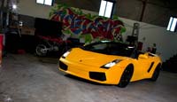Lamborghini Gallardo spyder jaune chez Autobar