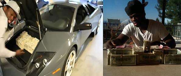 50 Cent stacks $2 million in a Lambo
