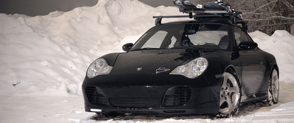 Snow photoshoot Porsche 996 C4S
