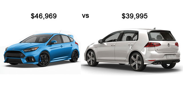 $47K Focus RS vs $40K Golf R